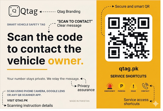 Car Contact Tags (4 Size Multi-Pack)