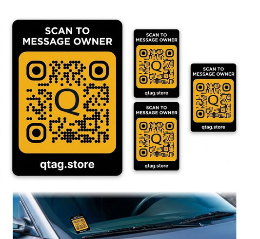 Car Contact Tags (4 Size Multi-Pack)